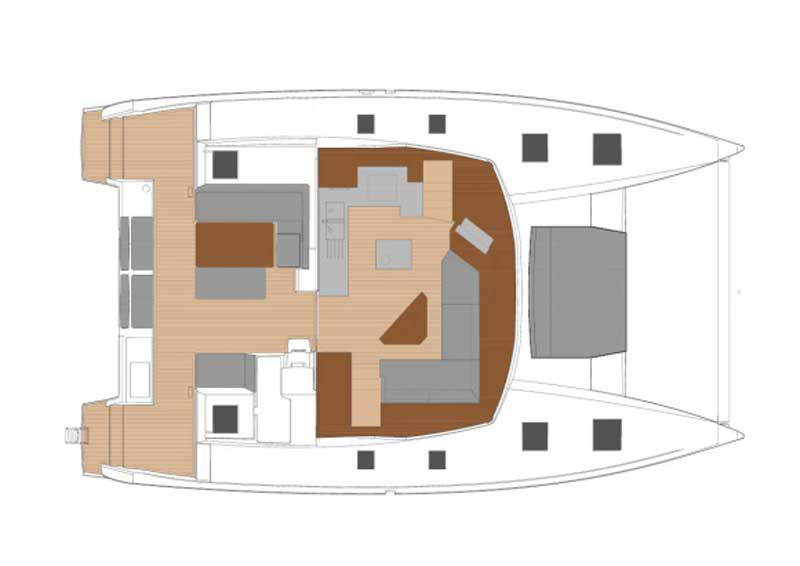 Fountaine Pajot Saona 47 Grundriss Salon